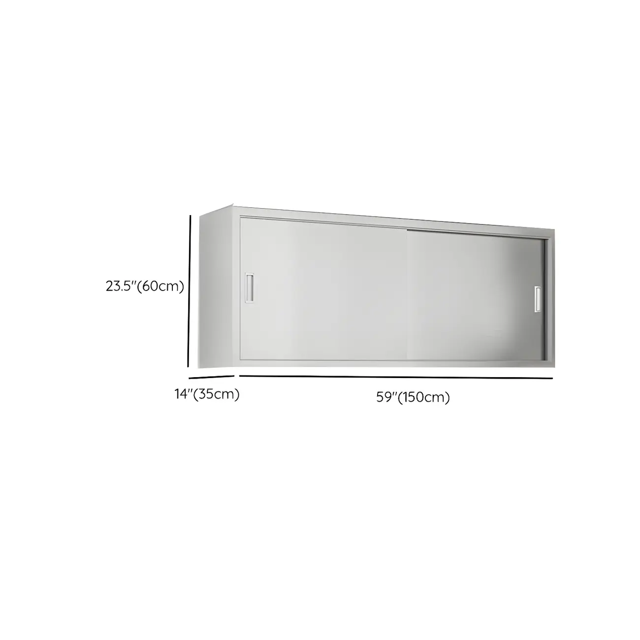 Elegant Stainless Steel Wall-Mounted Display Cabinet