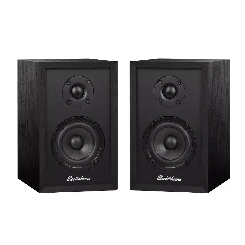 Electrohome Berkeley 2.0 Stereo Powered Bookshelf Speakers with Built-in Amplifier, 3 Drivers, Bluetooth 5, RCA/Aux
