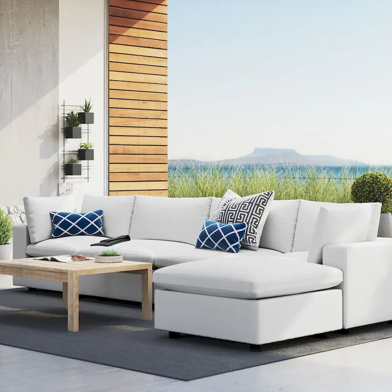 Commix 5-Piece Sunbrella Outdoor Patio Sectional Sofa