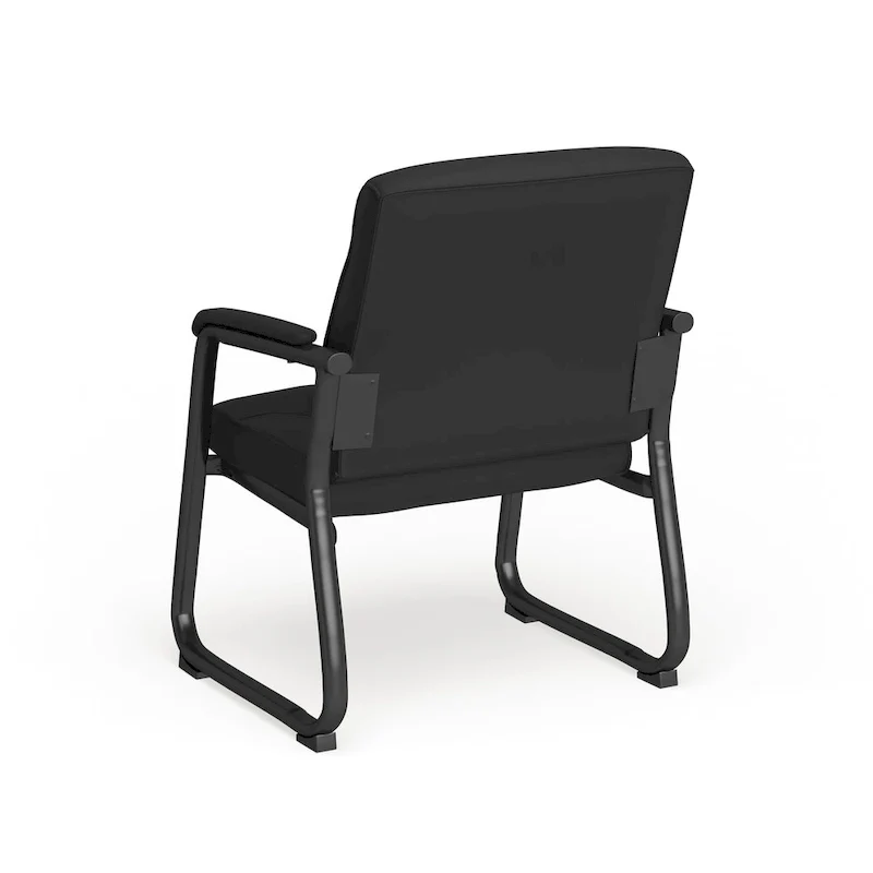 Big & Tall Soft Leather Sled Base Executive Reception Chair