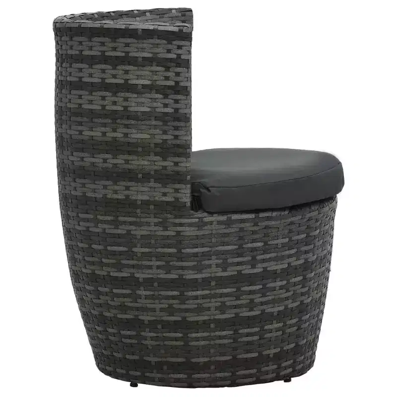 vidaXL Patio Bistro Set Patio Round Table Set Conversation Set Rattan