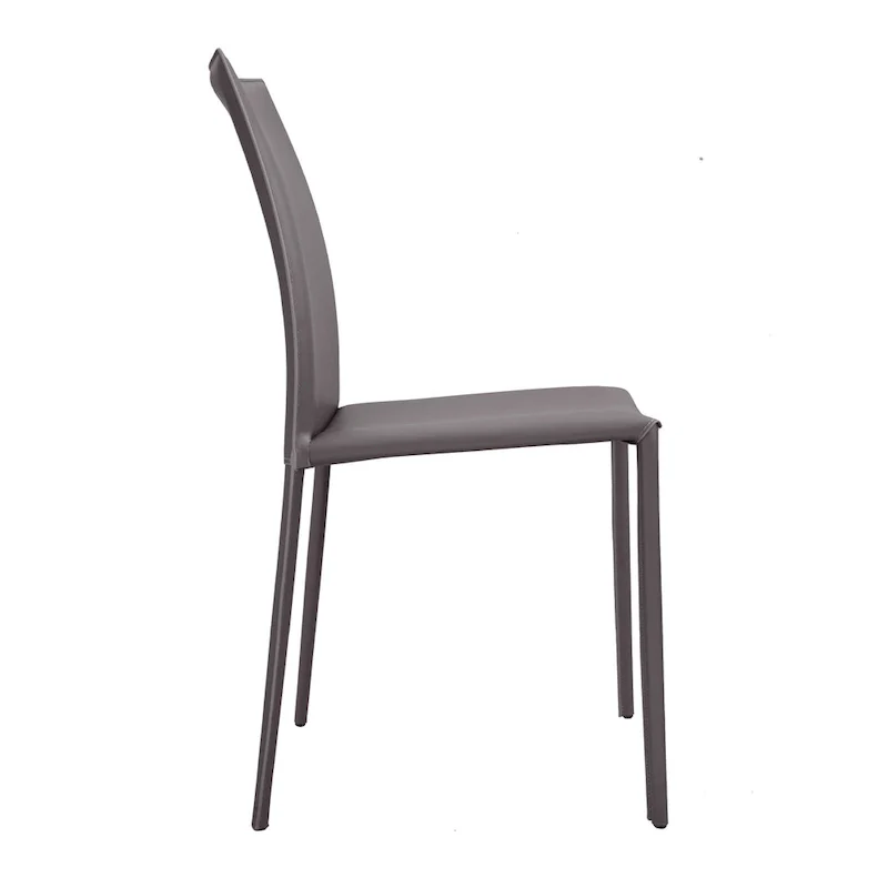 Lynda Mid-Century Modern Bonded Leather Dining Chair