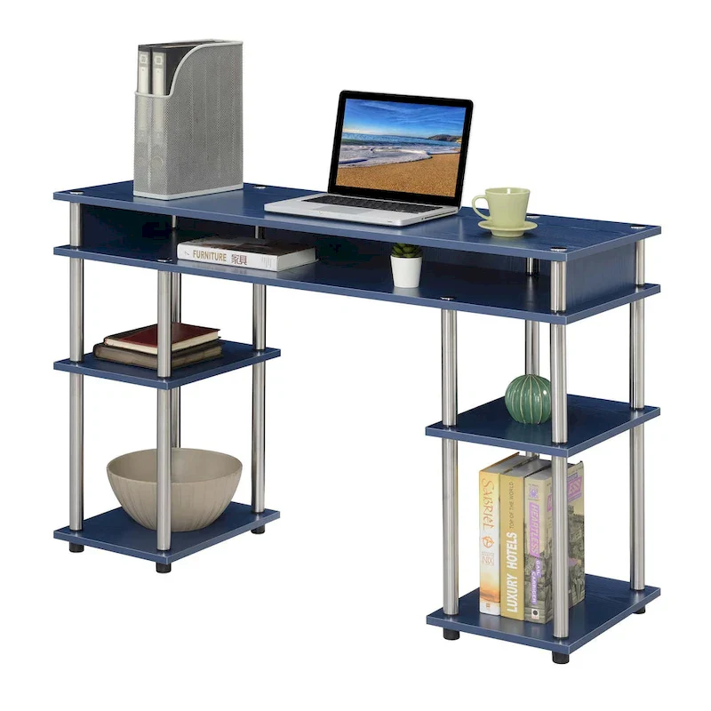 Designs2Go No Tools Student Desk with Shelves