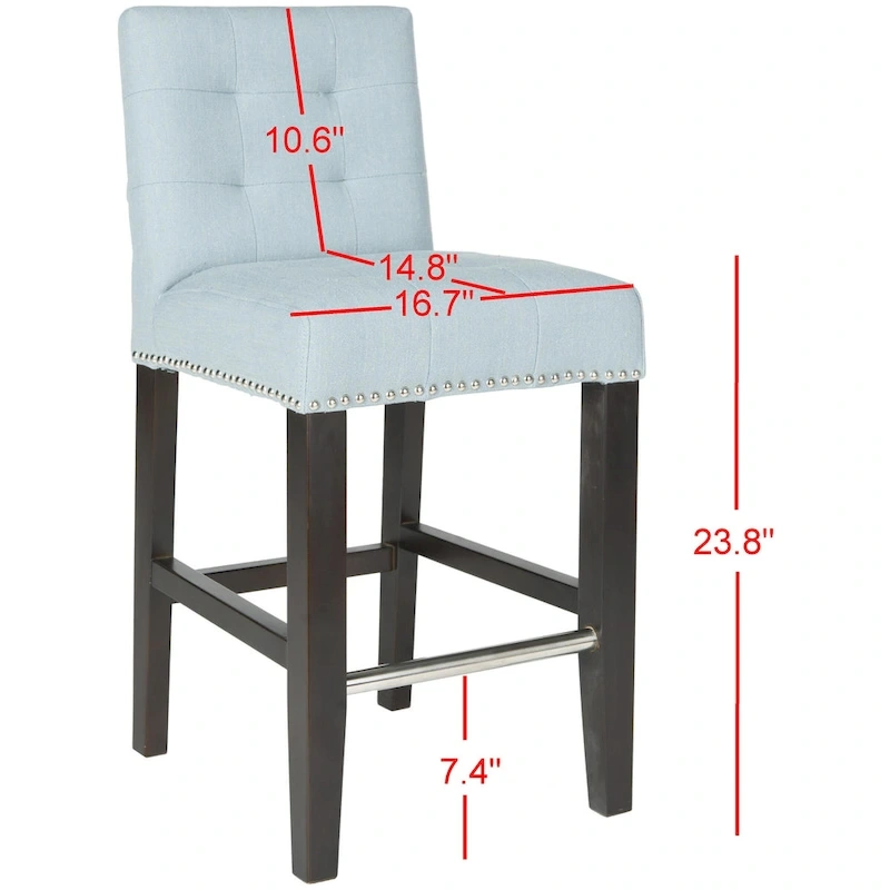 SAFAVIEH Lashunda 24-inch Counter Stool - 16.7 W x 20.1 L x 34.4 H - 17Wx20Dx34H