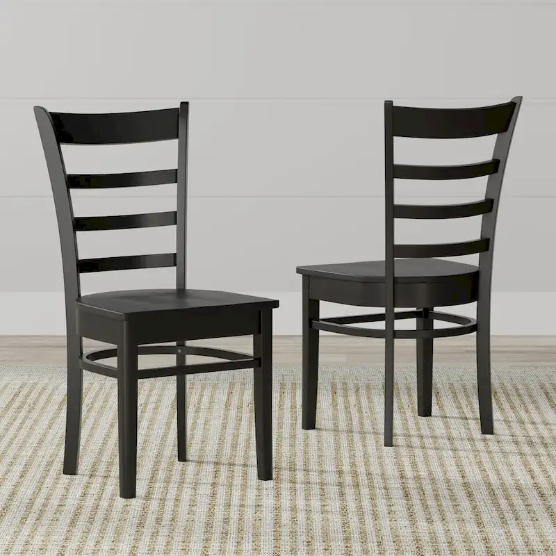 5-Piece Dining Set, 42 Round Drop-Leaf Table and Slat Back Chairs