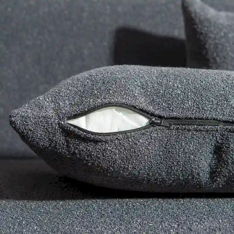 Boucle Loveseat - Natural Fabric, Mid-Century Modern, Seats 2