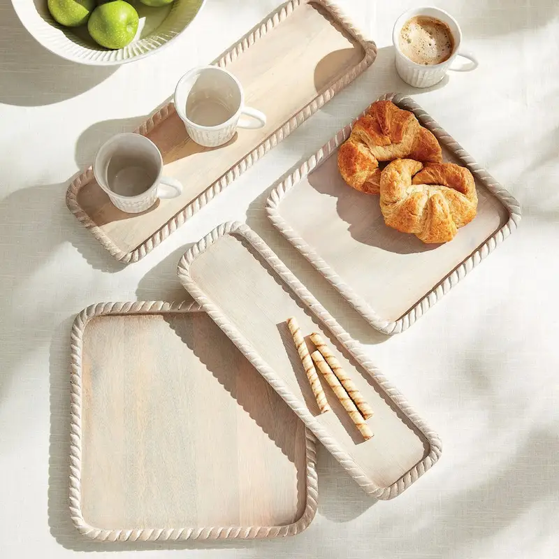 Langley Square Trays, Cream