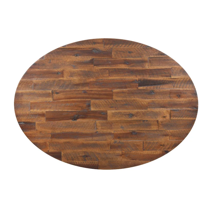 Raffles 44  Wood Oval Cocktail Table