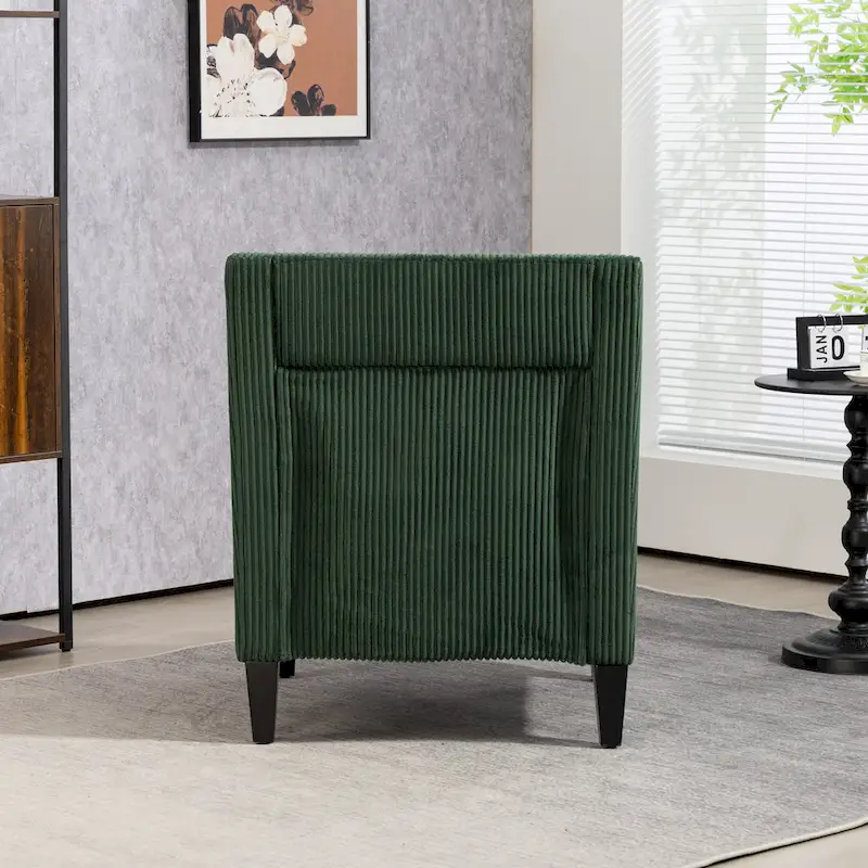 Emerald Modern 26.8  Arm Chair with Rubber Wood Legs