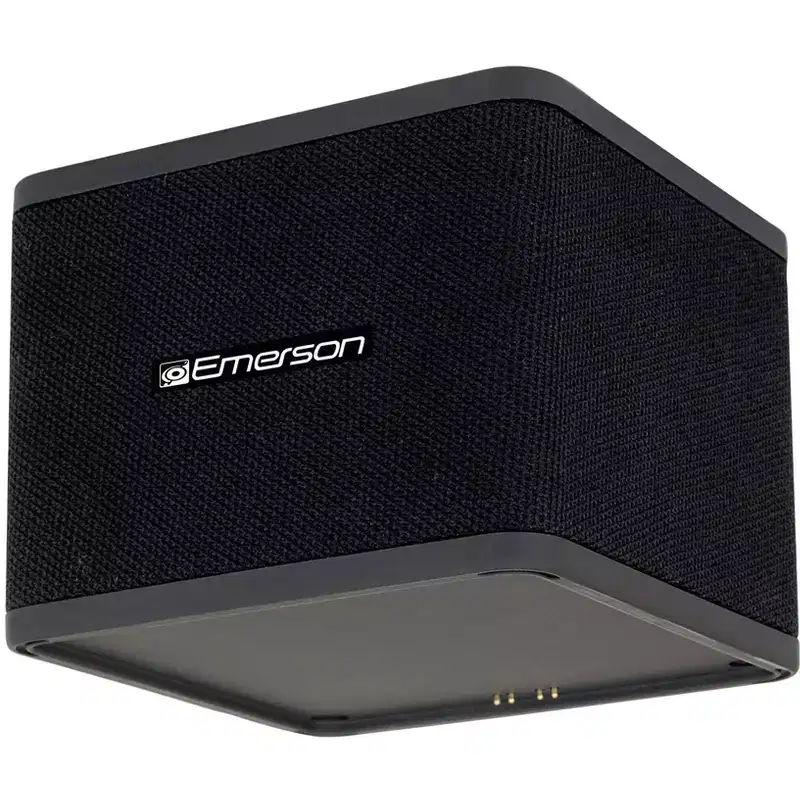Emerson EAS-3006-BK Sound Blox  Wireless Magnetic Stackable Bluetooth Speakers, Instant Connect, Multi-Room Audio, USB-C Charging, Built-in Subwoofer