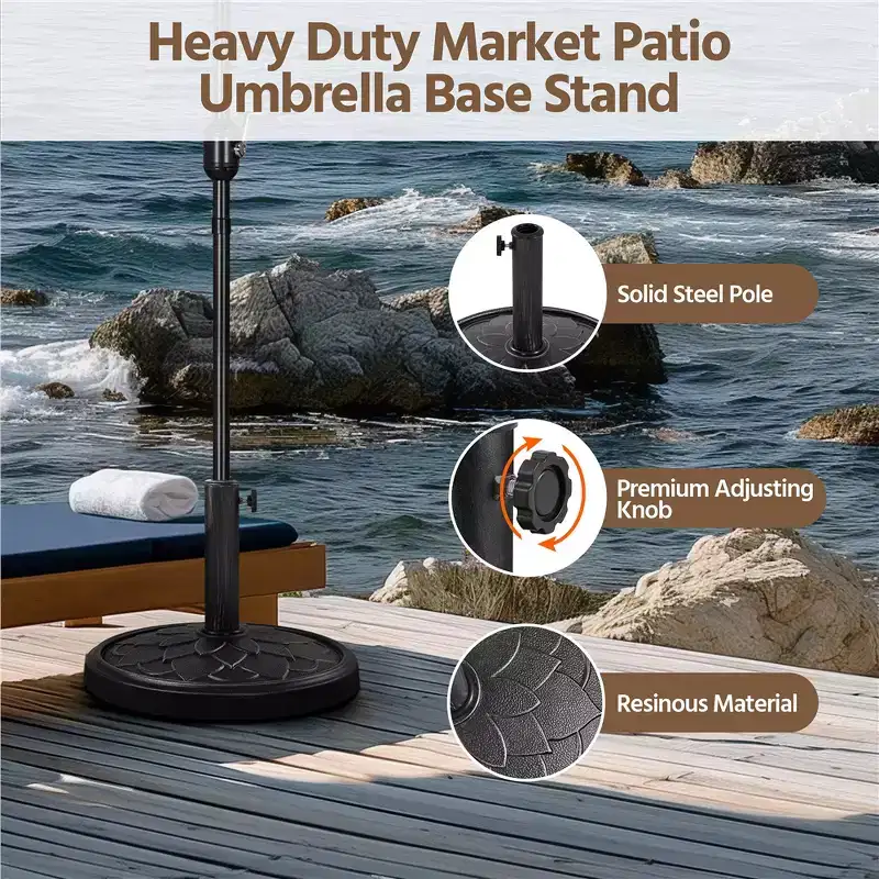 Yaheetech Heavy Duty Umbrella Base Stand with Flower Petal Pattern