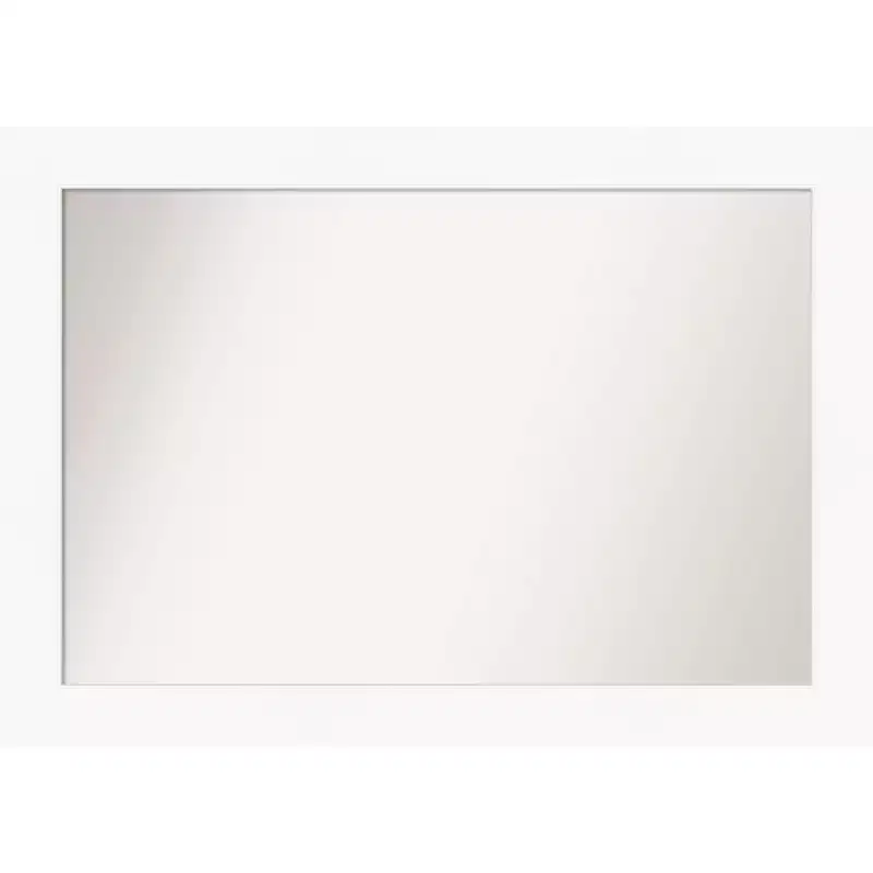 42" x 30" Non-Beveled Cabinet Bathroom Wall Mirror White - Amanti Art: Modern Polystyrene Framed, Includes Mounting Hardware