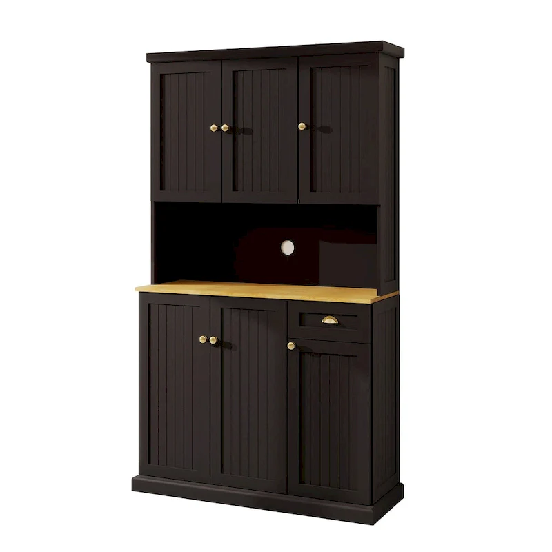 Large Buffet Cabinet with Hutch and Adjustable Shelves