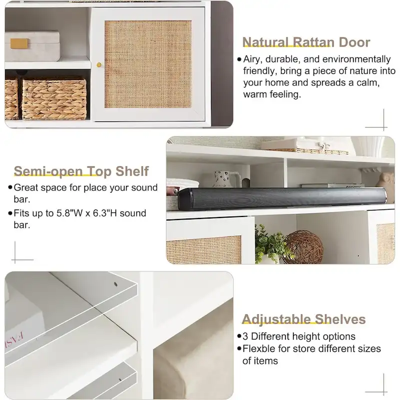 Mid Century Modern TV Stand, Highboy Entertainment Center, TV Console