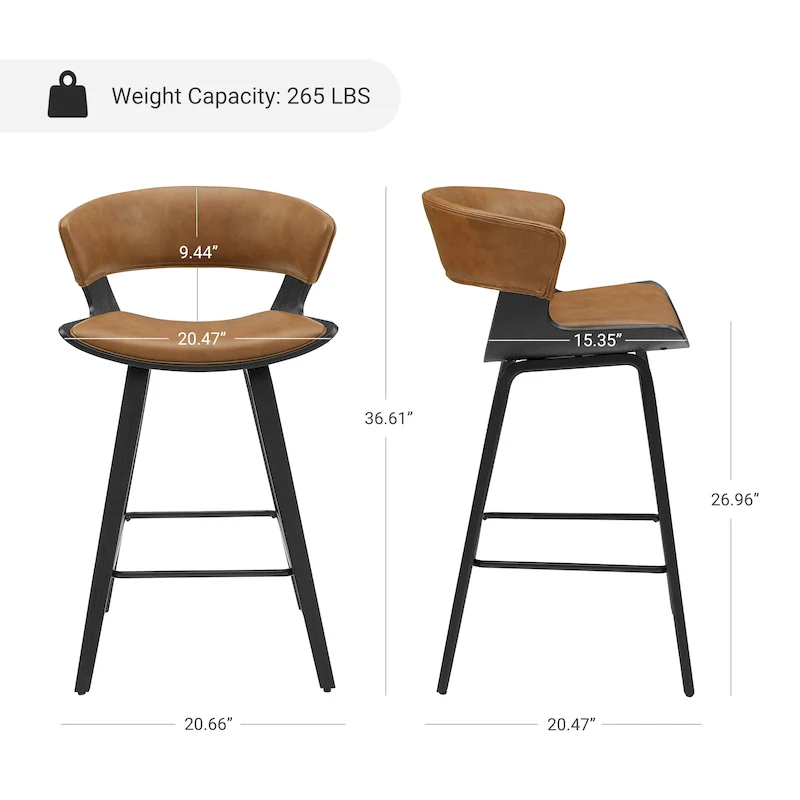 Modern Counter Height Barstool (Set of 4)
