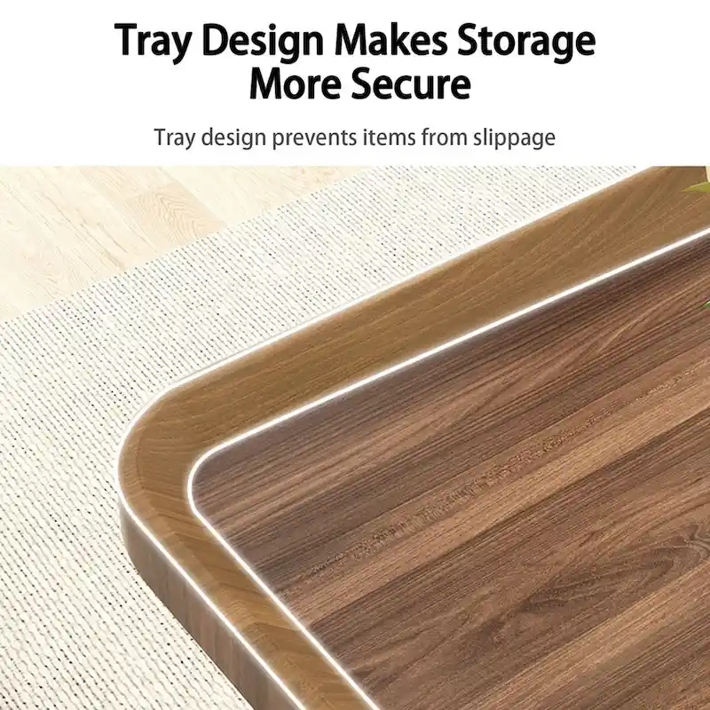 Square Nesting Coffee Table Wood Metal Stacking Side Table - 22x22x18