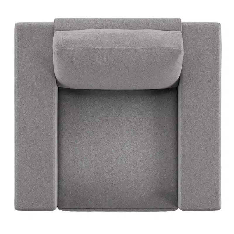 Ashton Grey Fabric Double Sided Down-Feather Filled Chair by iNSPIRE Q Artisan