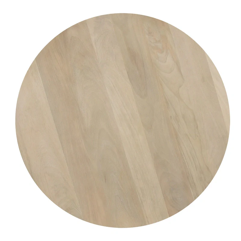 Round Side Table - Natural Brown, Farmhouse Style, Single User