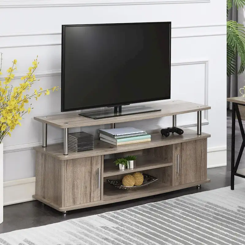 Convenience Concepts Designs2Go Monterey 55 inch TV Stand with Cabinets and Shelves