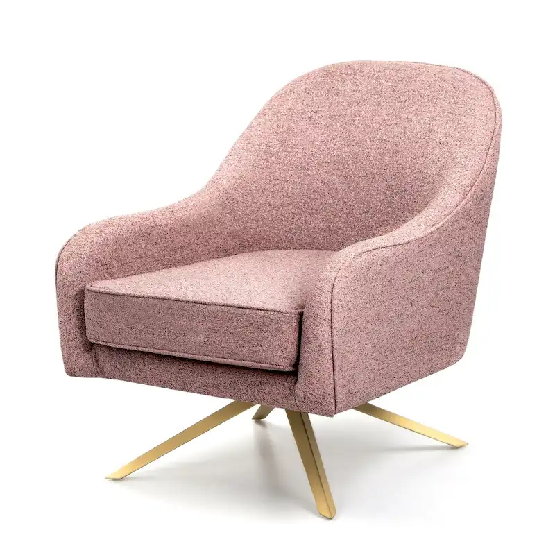 Swivel Club Chair PU Leather Leisure Armchair Upholstered Accent Chair