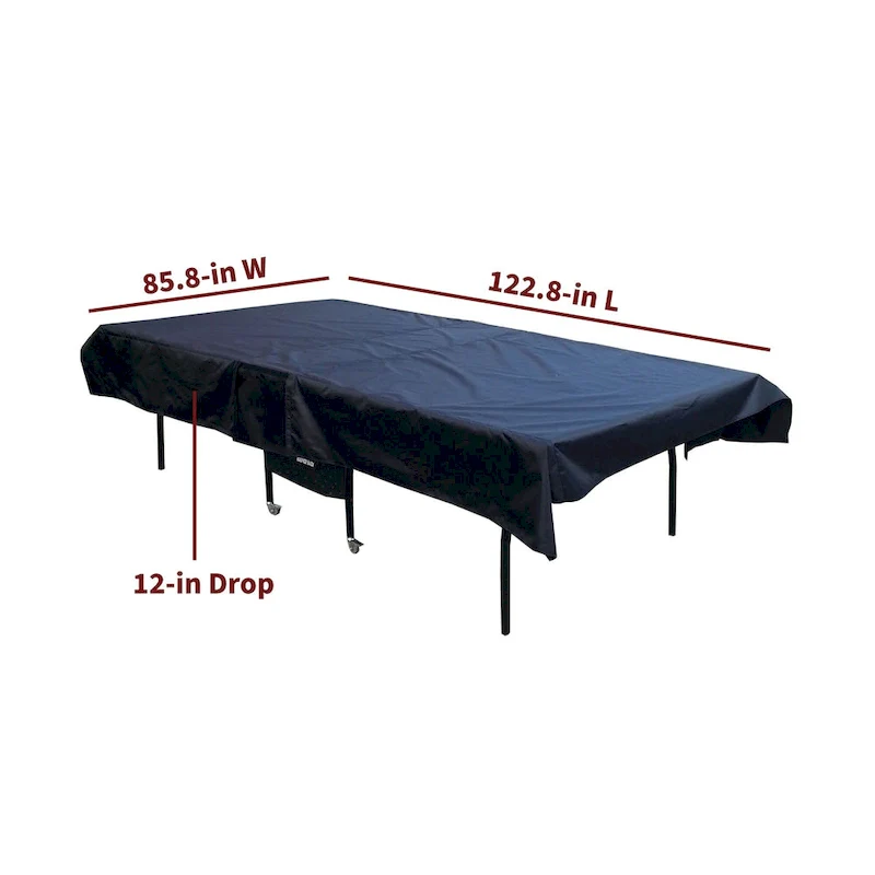 Black Polyester Table Tennis Cover