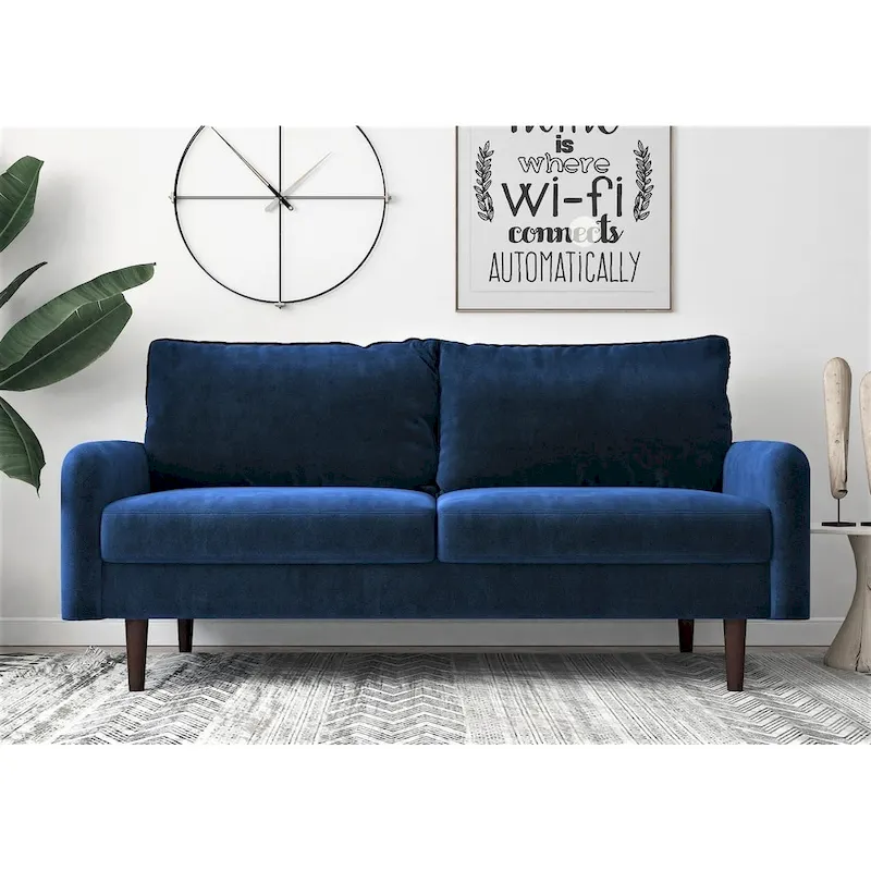 Full Size Upholstered Platform Bed | Button-Tufted Headboard, No Box Spring Needed