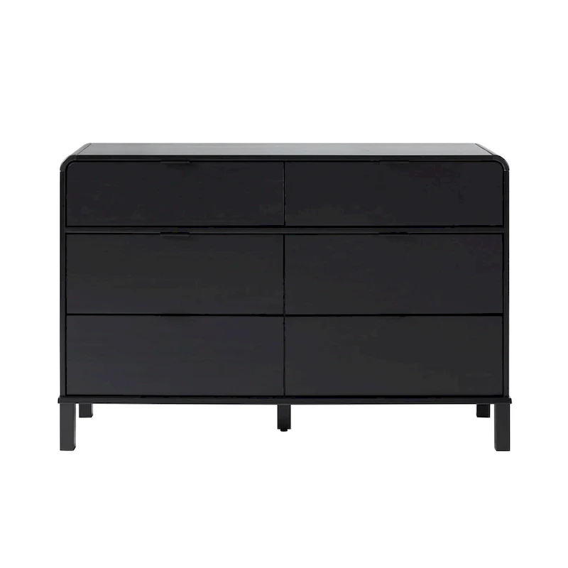 Middlebrook Curved Top Solid Wood 6-Drawer Dresser