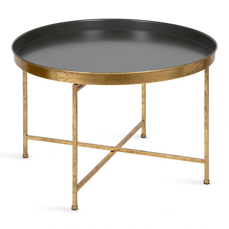 Kate and Laurel Celia Round Metal Coffee Table - 28.25x28.25x19