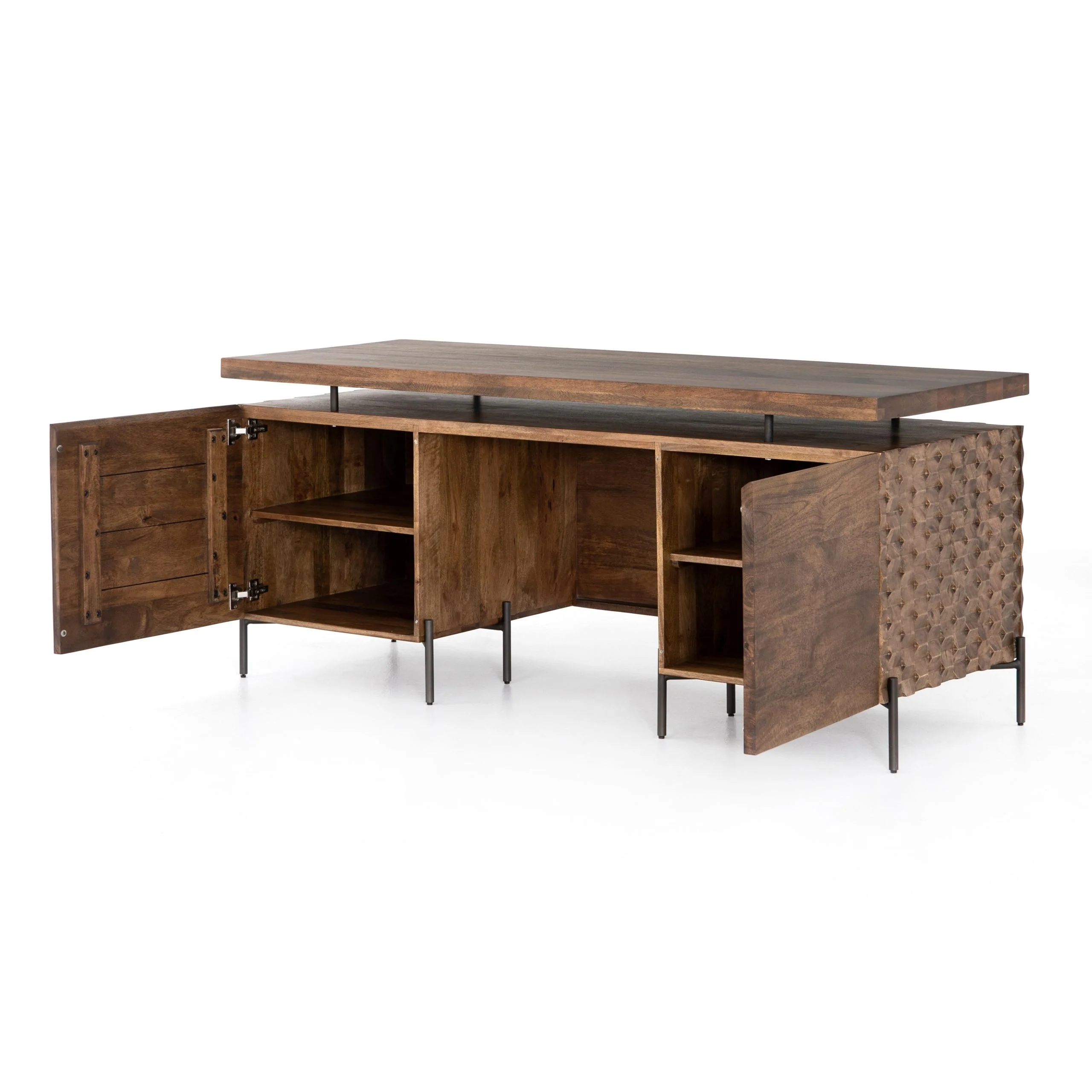 RAFFAEL DESK-ANTIQUE BROWN