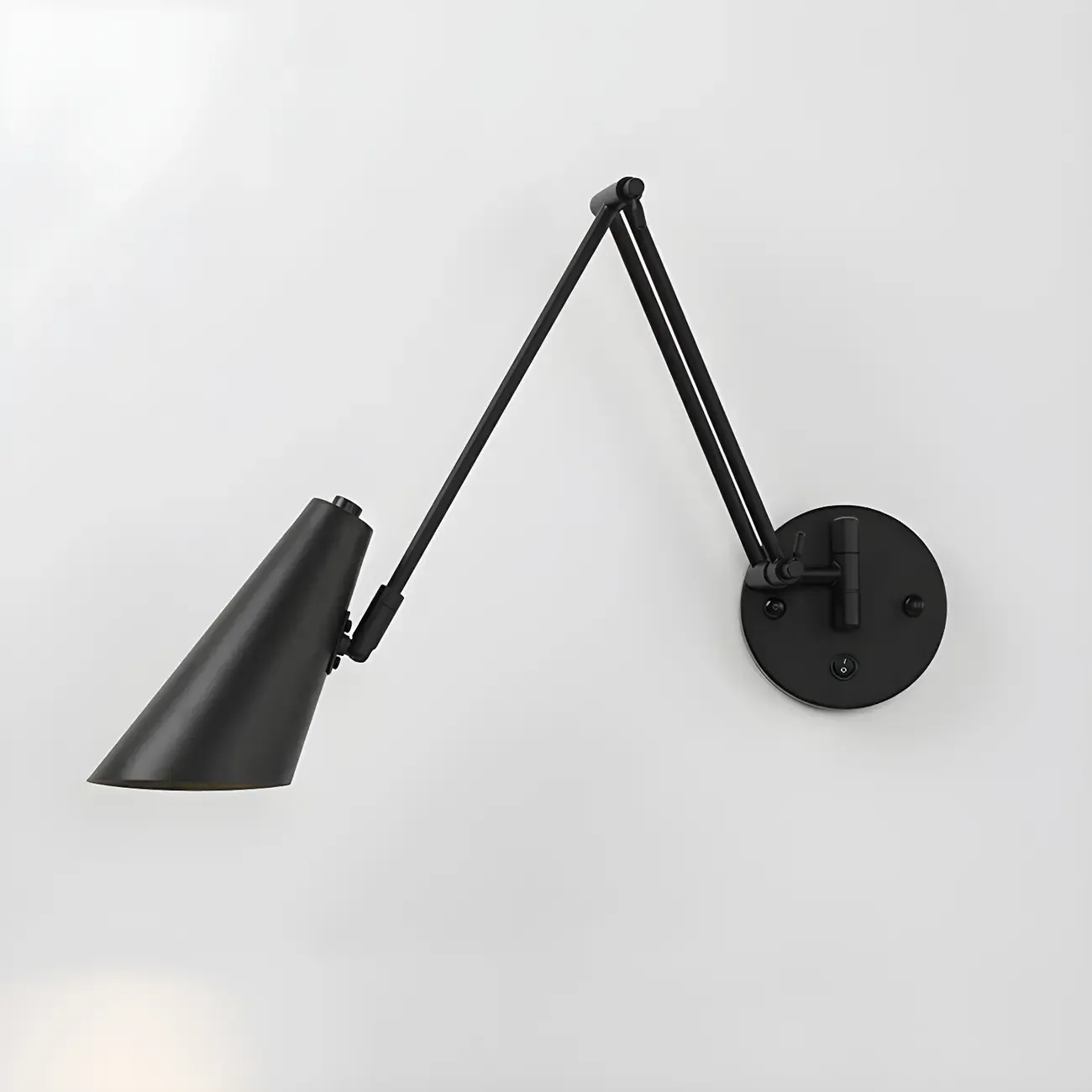 Elegant Streamlined Metal Swing Arm Wall Light
