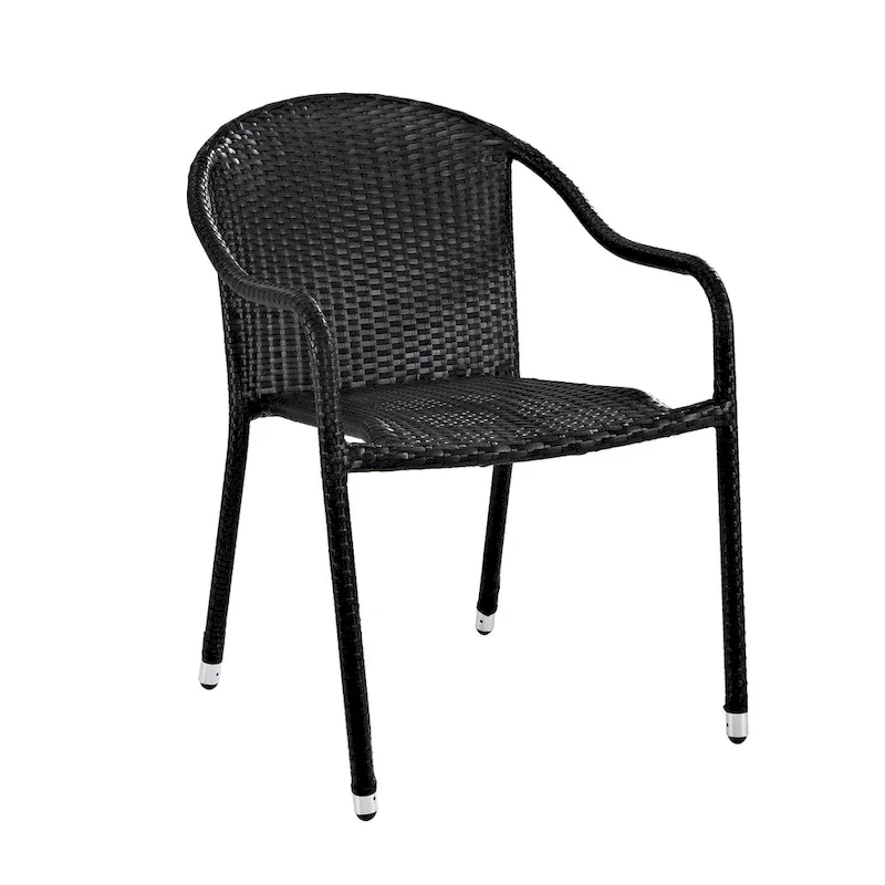 Crosley Palm Harbor Brown Wicker Outdoor Stackable Chairs