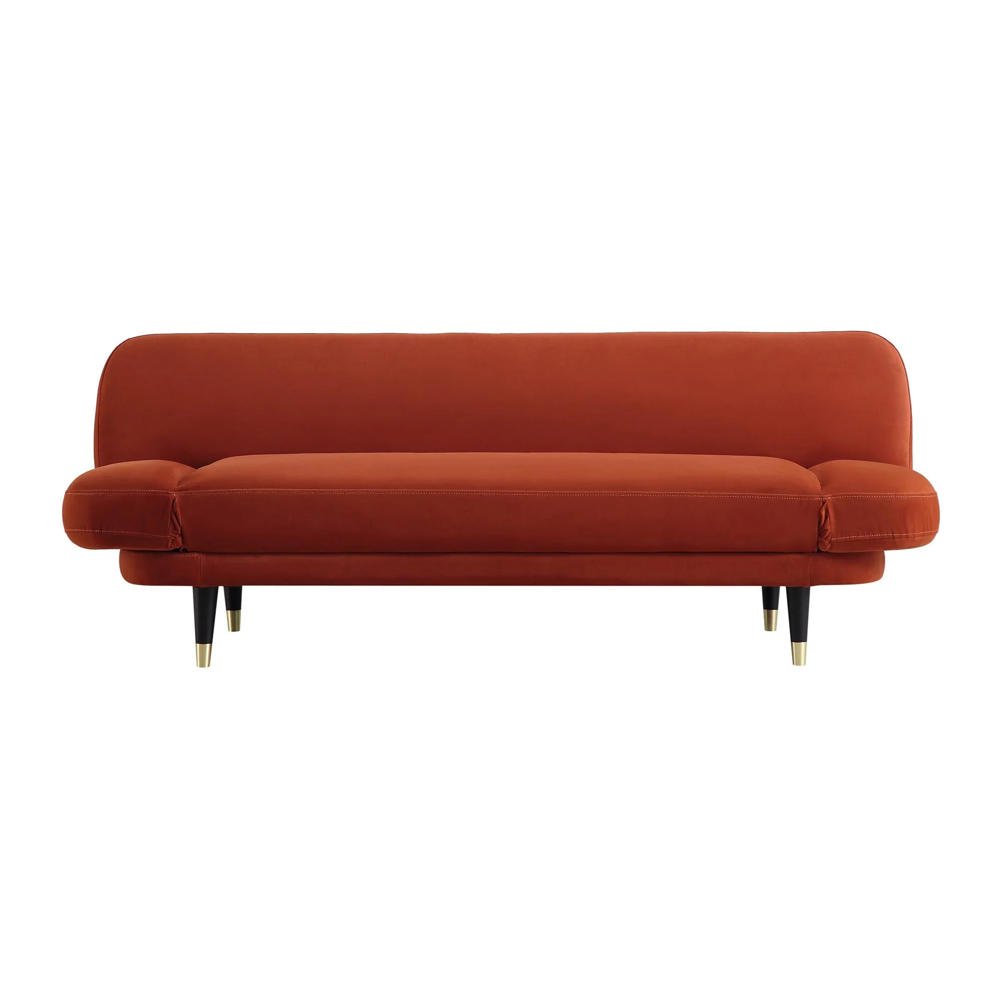 2-Seater Sofa Bed, Rust Velvet