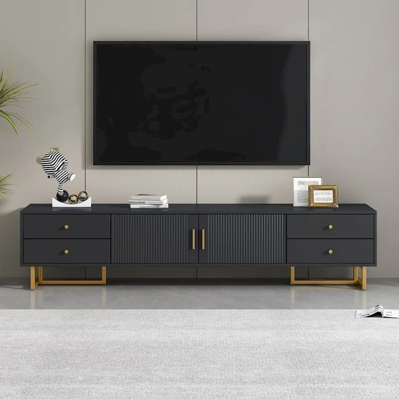 TV Stand for 65+ Inch TV, TV Media Console Table, Modern TV Stand with Storage, TV Console Cabinet Furniture for Living Room
