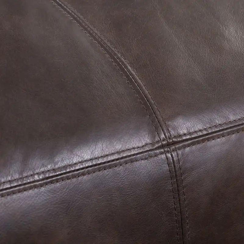 Poly & Bark Denver Leather Ottoman - Full Grain Genuine Italian Leather