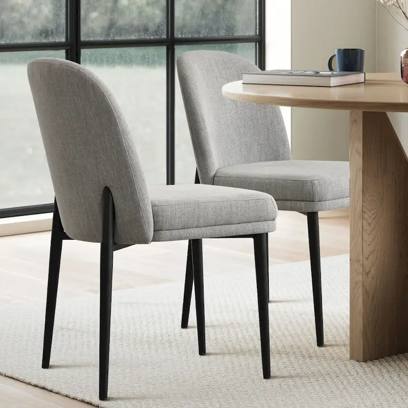 Linen Upholstered Dining Chair(Set of 2)