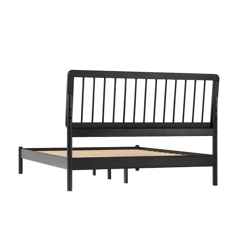 Boho Solid Wood Queen Spindle Bed