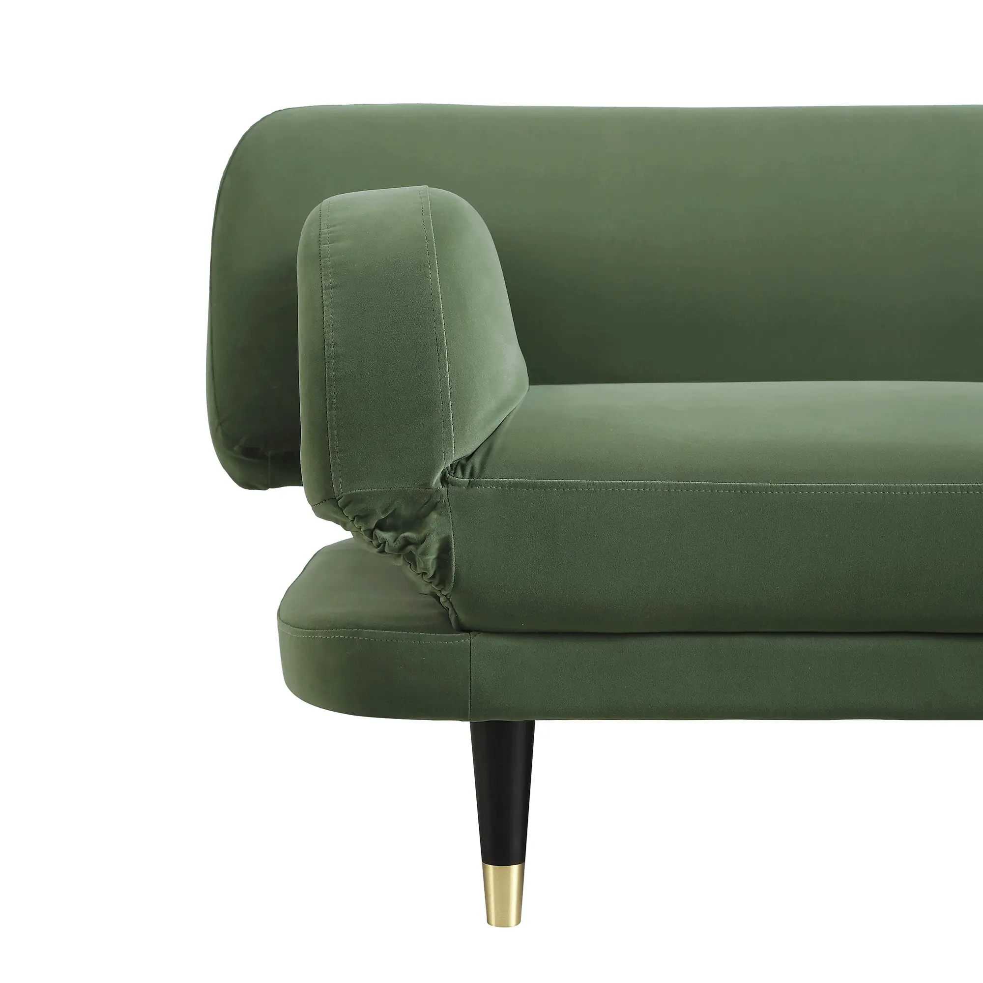 2-Seater Sofa Bed, Moss Green Velvet
