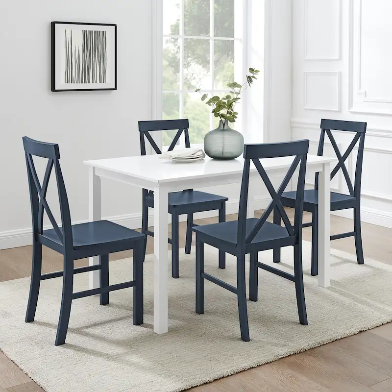 Dining Table with 4 X-Back Chairs