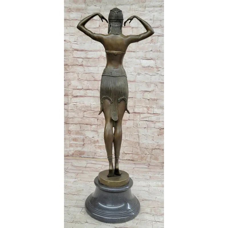 Illusion Of Virtue Art Deco Bronze Sculpture Statue By Demetre Chiparus