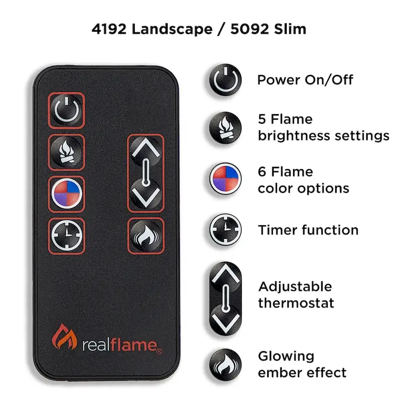 75 Landscape Electric Fireplace