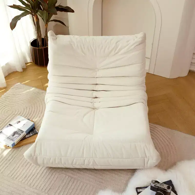 No Installation Big Foam Bean Bag Chair Lounger Sofa in a Box for Adults Living Room Apartment or Gaming