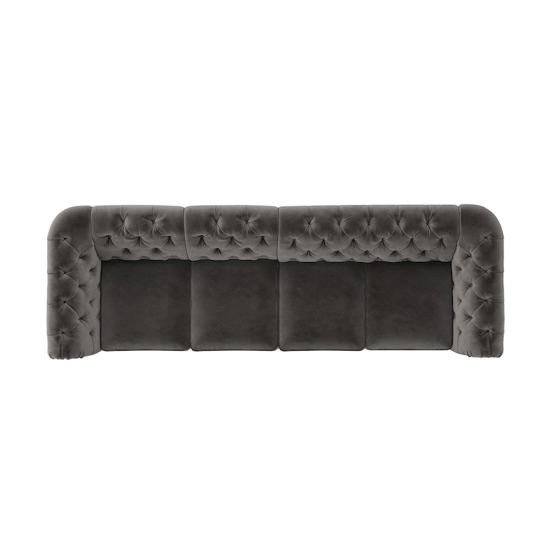Knightsbridge Grey Extra Long Chesterfield Sofa by iNSPIRE Q Artisan