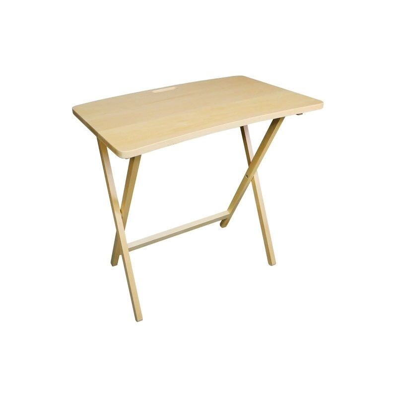 Copper Grove Goosefoot Folding TV Tray Table with Solid Hardwood