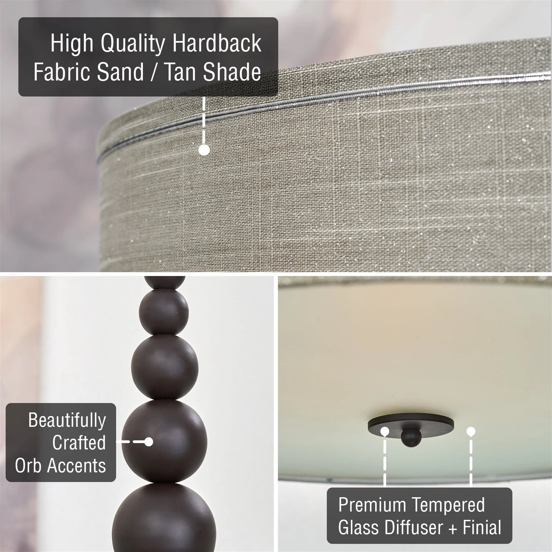 Adelade 23 Modern 3-Light Drum Pendant Chandelier