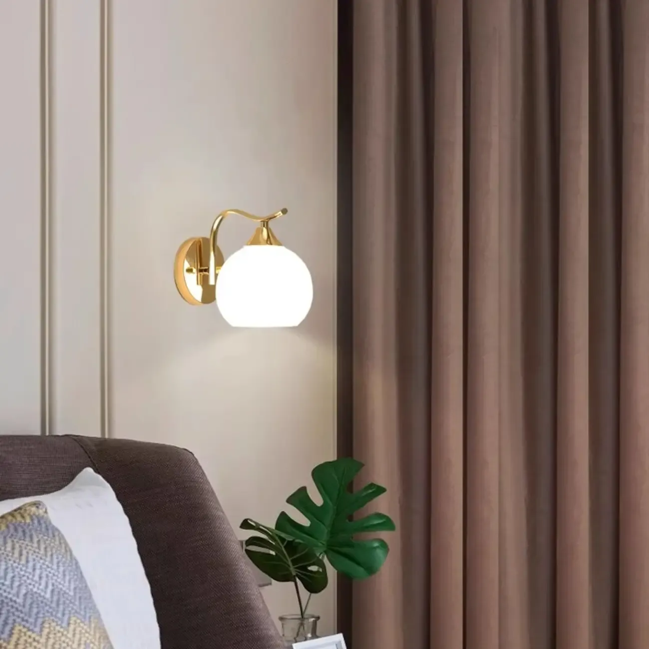 Modern Globe Bathroom Vanity Light with Chrome Finish