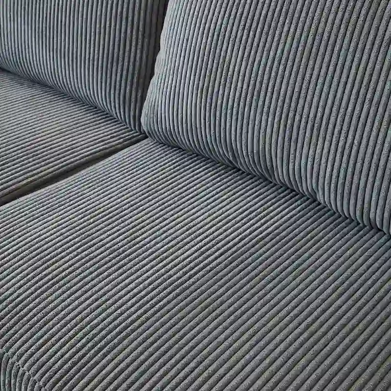 L-Shaped Reversible Chaise Sofa - Polyester Fabric - 3 Seater