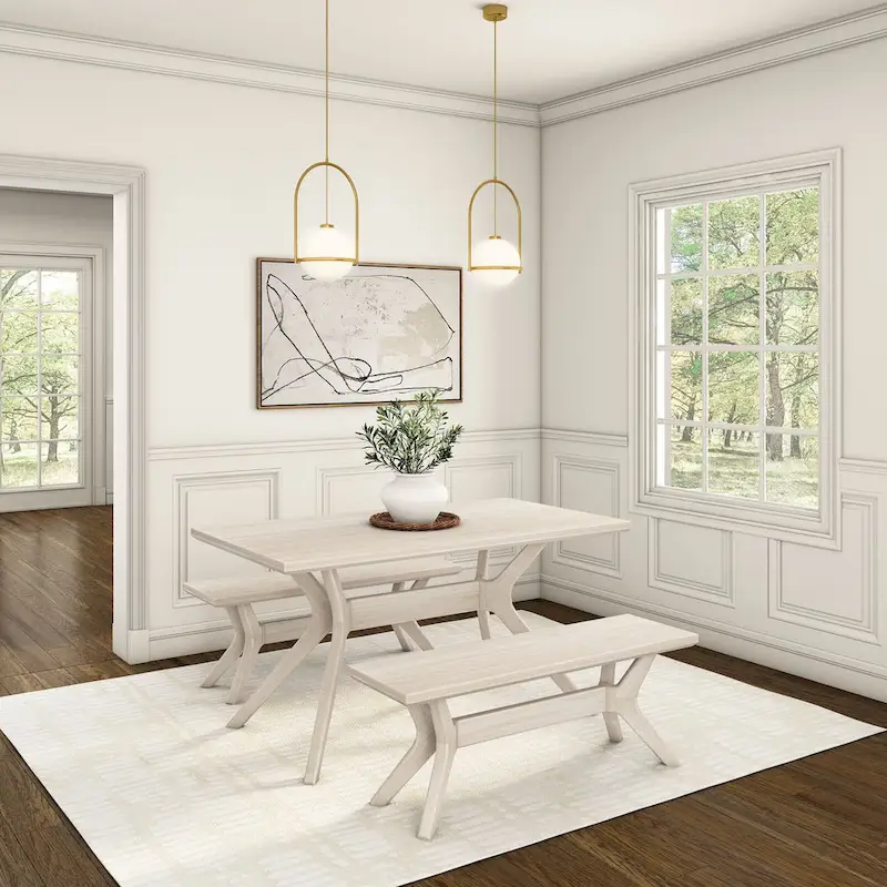 Plank and Beam Verso Cross Leg Rectangular Dining Table - 60