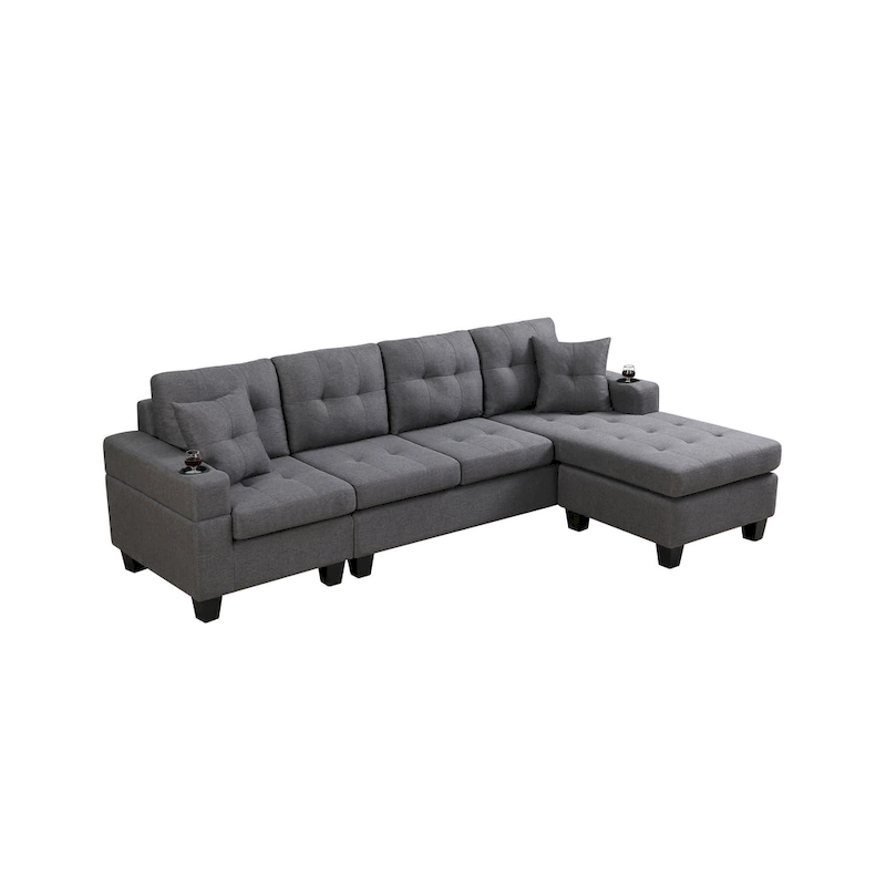 Modern Sectional Sofa with Reversible Chaise