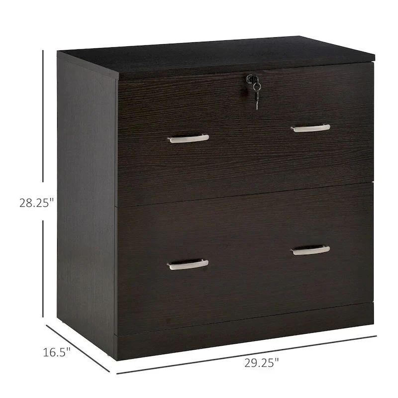 2-Drawer File Cabinet w/Lock and Keys,Vertical Storage Filing Cabinet