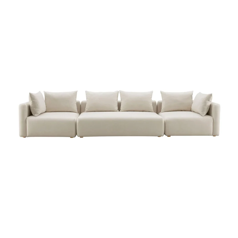 Hangover Cream Upholstered 145 Long Sofa
